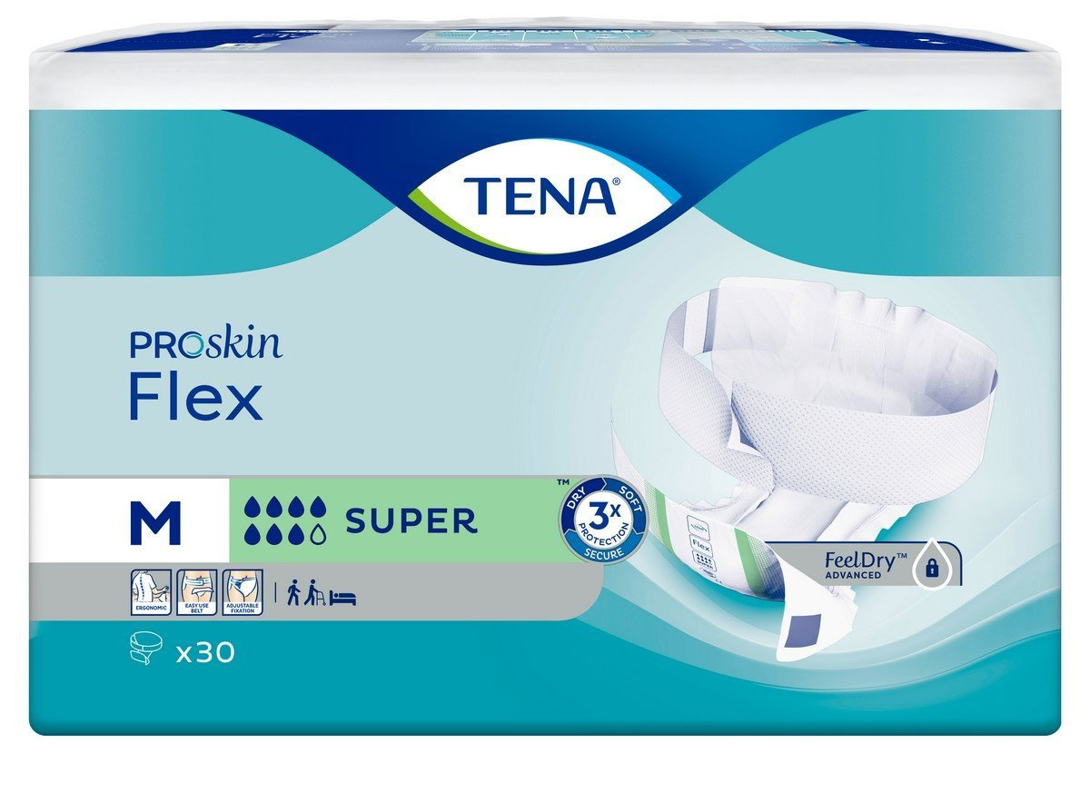 Pieluchomajtki dla dorosłych Tena Flex Super ProSkin 30SZT
